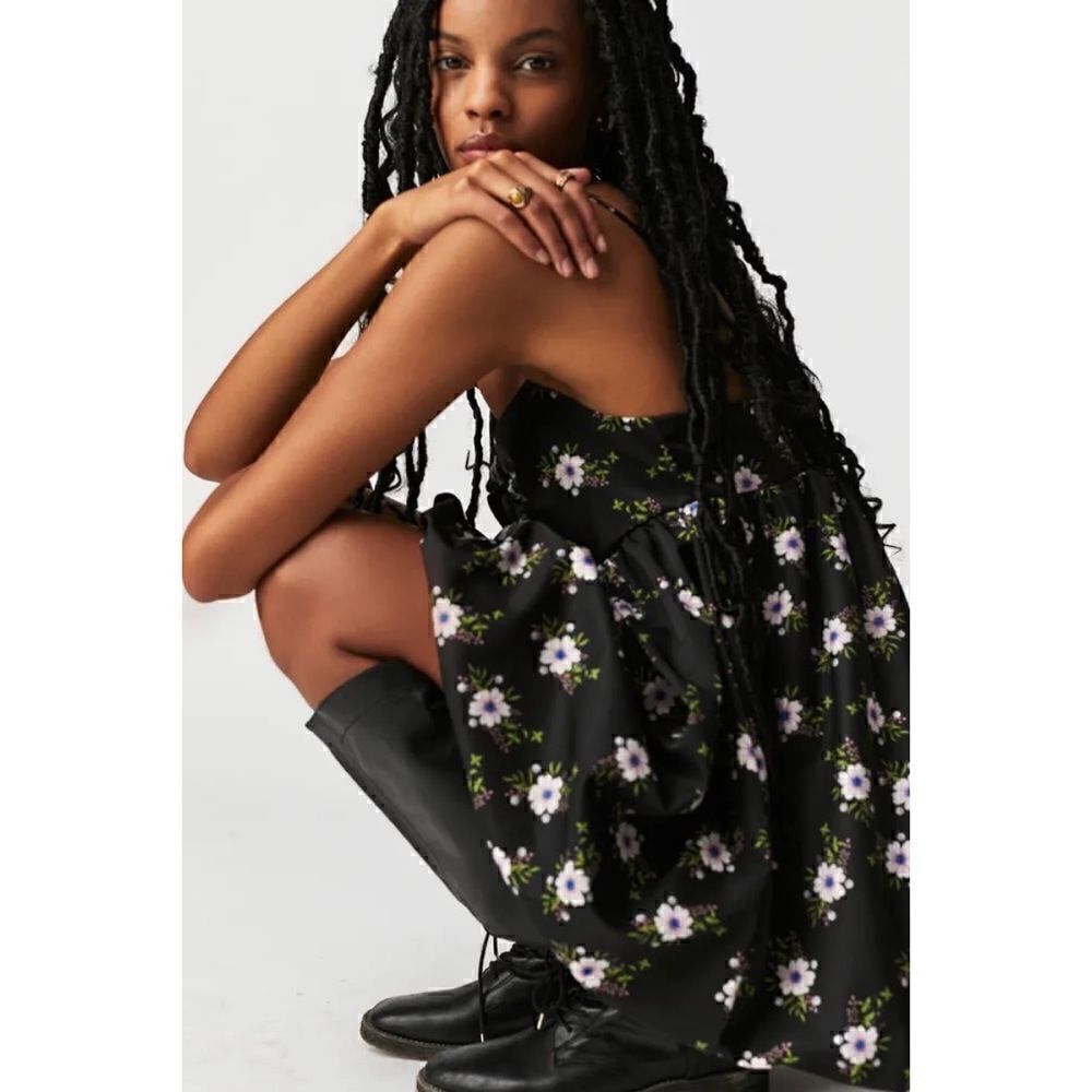 NWT Free People in A Bubble Mini Dress in Black, Size Small - Picture 6 of 16